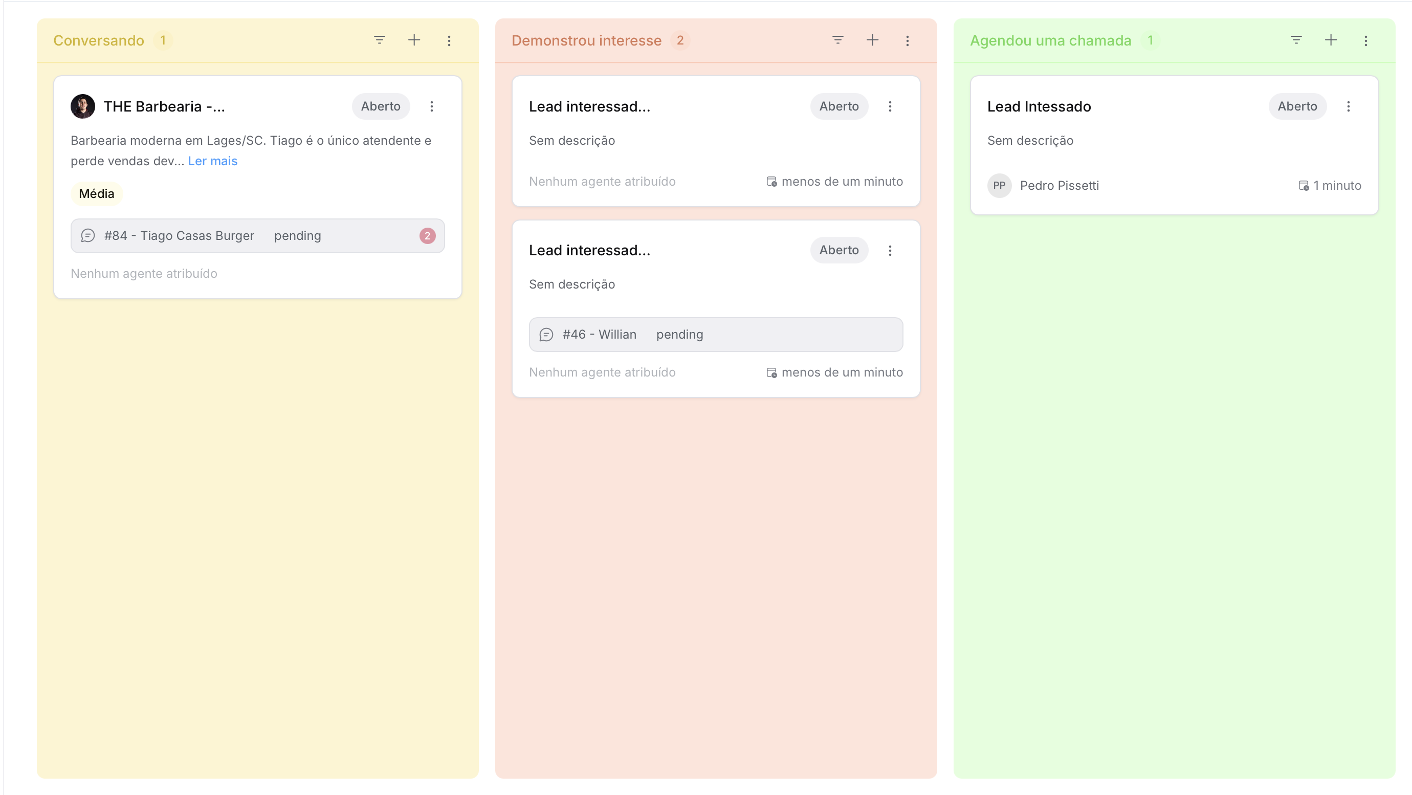 Sistema de gestão de leads e oportunidades